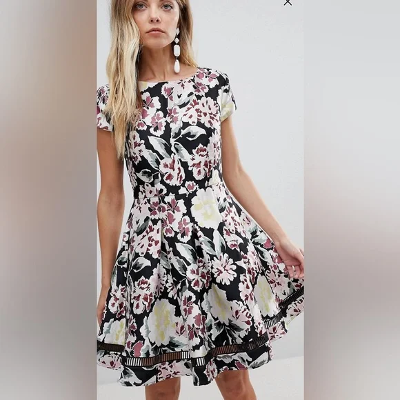 easter skater dress French Connection Floral Jacquard Skater Dress